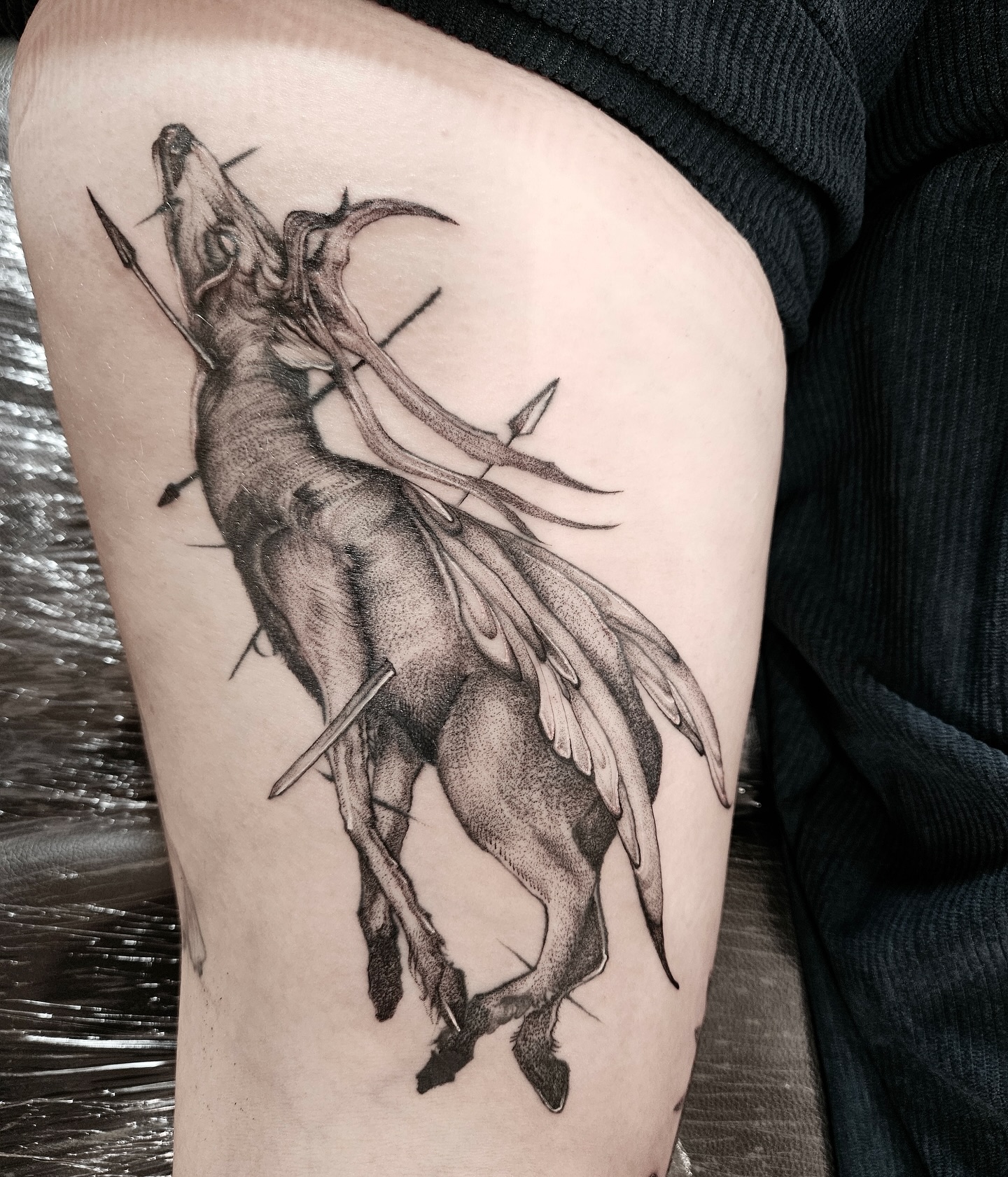 Done by Dan. For more like this please enquire at our website or send a DM. #fineline #blackandgreytattoo #blackandgreyink