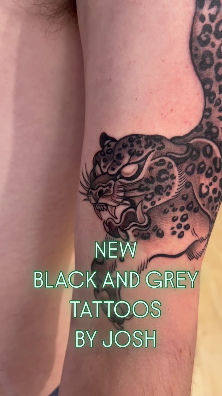 A couple of new black and grey Japanese style tattoos done by @joshwilding. #japanese #japanesetraditionaltattoo #tattoo #blackandgreytattoo #traditional