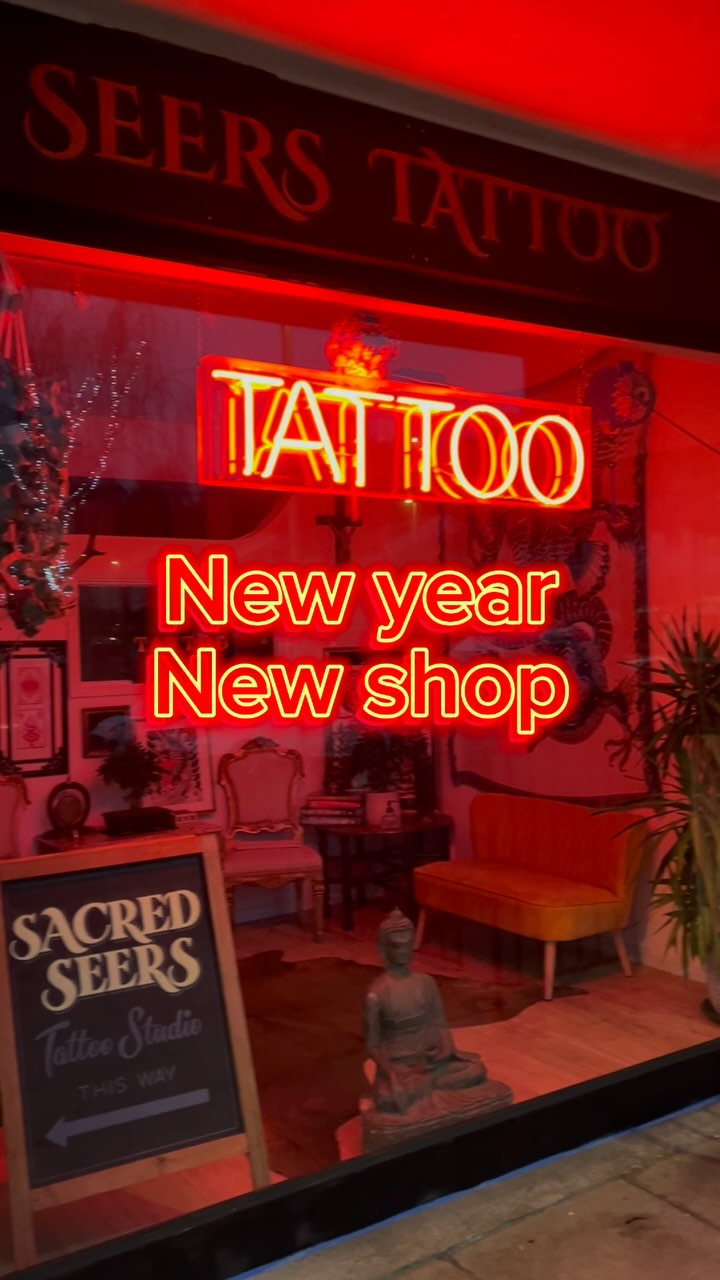‼️SACRED SEERS HAS MOVED‼️
We’re kicking off this year with a brand new shop. 
A huge thank you to everyone who’s been patient with us during the move and to everyone who has already come to visit us.
We can’t wait to see what tattoos this year has in store for us!