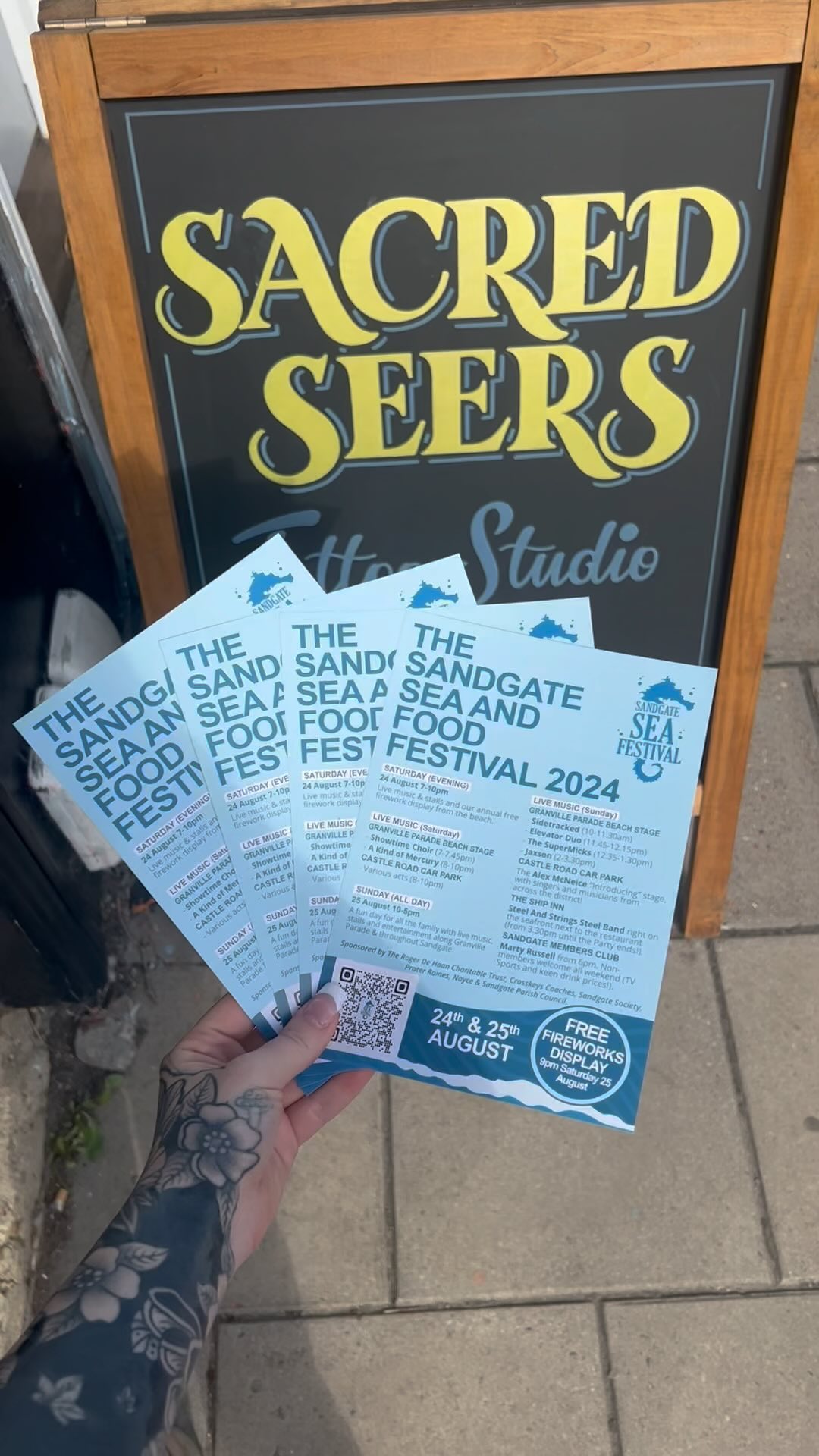 Come and visit us during the Sandgate sea and food festival this weekend! 
For this weekend only we’ve drawn up some seaside inspired flash priced at £40 each!