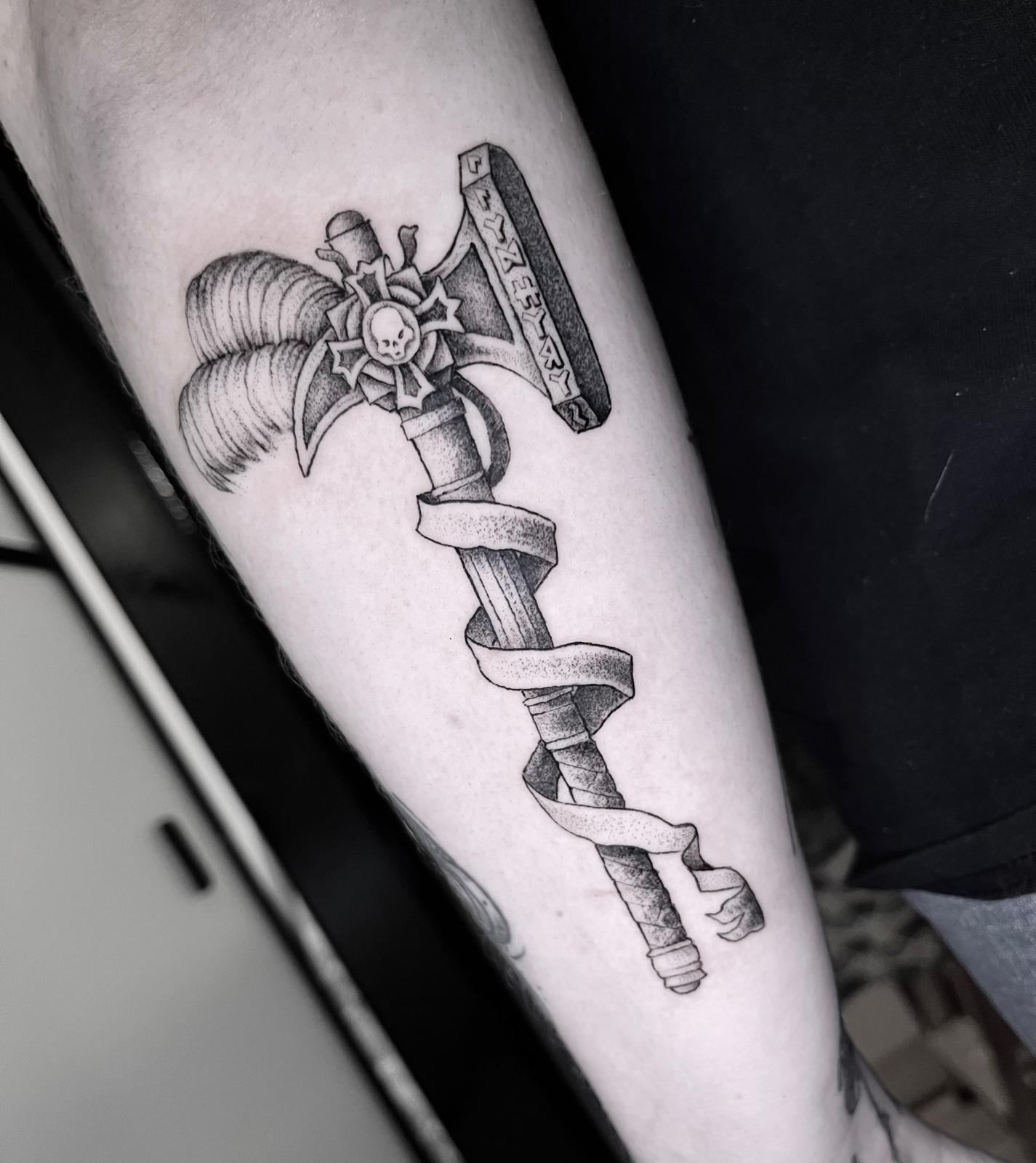 MARK tattoo work at Sacred Seers